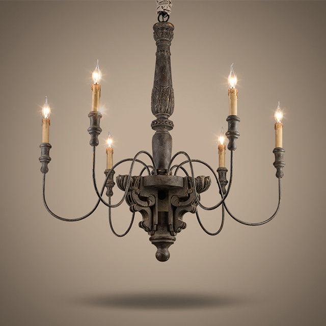 Popular Reclaimed Wood Chandelier Lamp (WH-CI-28)