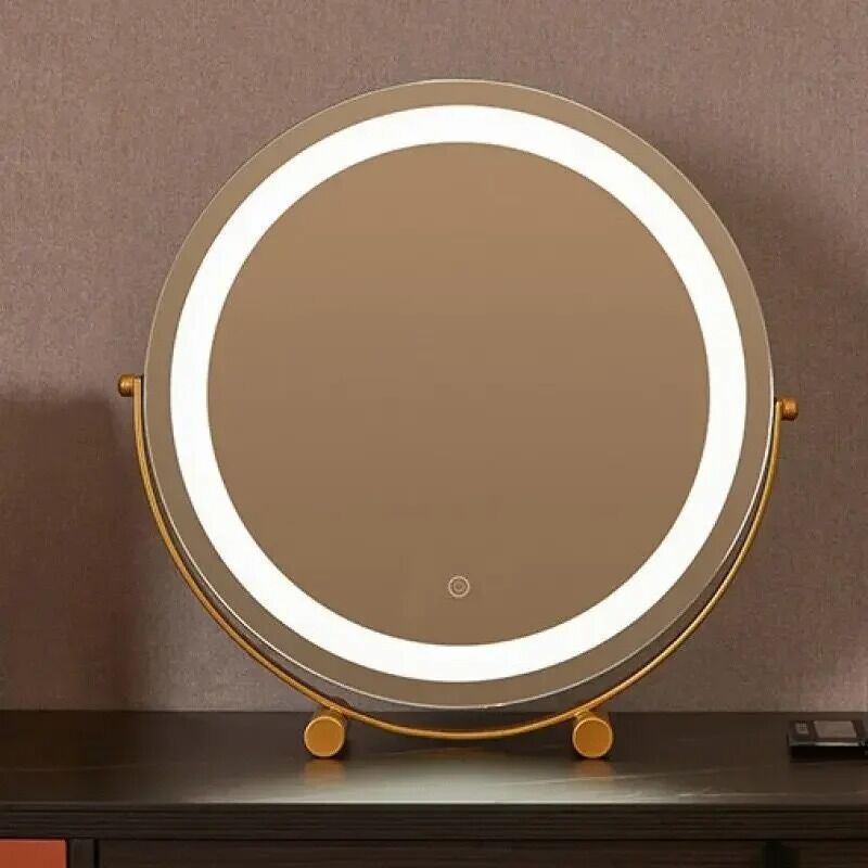 Makeup Mirror with 10X Magnification and Smart Touch Dimmable 3 Modes 360° Rotation White Vanity Mirror with Lights (WH-MR-72)