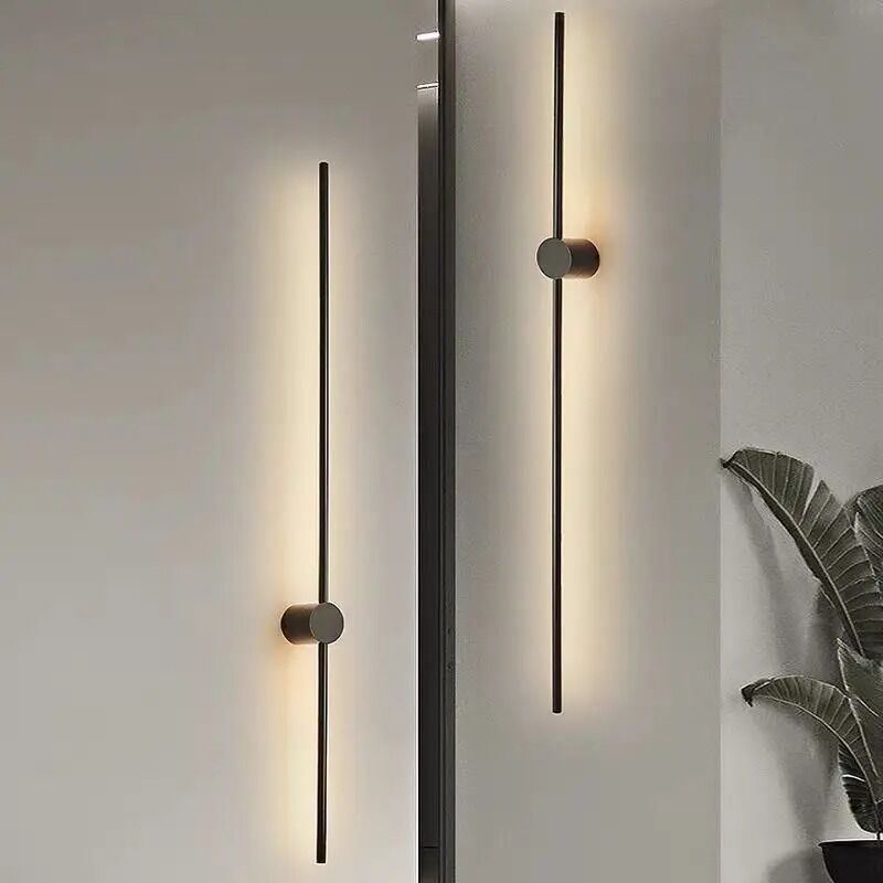 Black White Body Dimmable Aisle Sconce Lamp Minimalist Aluminium Line Mirror Lamp(WH-MR-88)