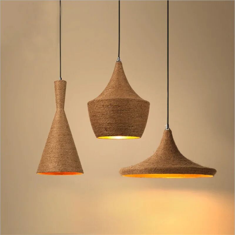 Cafe Lighting Restaurant Loft Bar Personality Industrial Style  Rope Pendant Light(WH-WP-120)