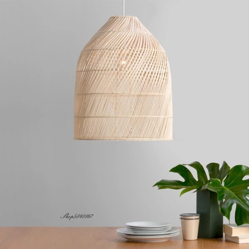 Loft Lamp Home Restaurant Bar Hanging Lamp Wabi Sabi Hand Woven Rattan Led Pendant Lights(WH-WP-123)