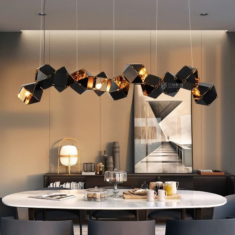 Modern home decor led lights pendant light lamps Riddle Linear Suspension（WH-AP-628）