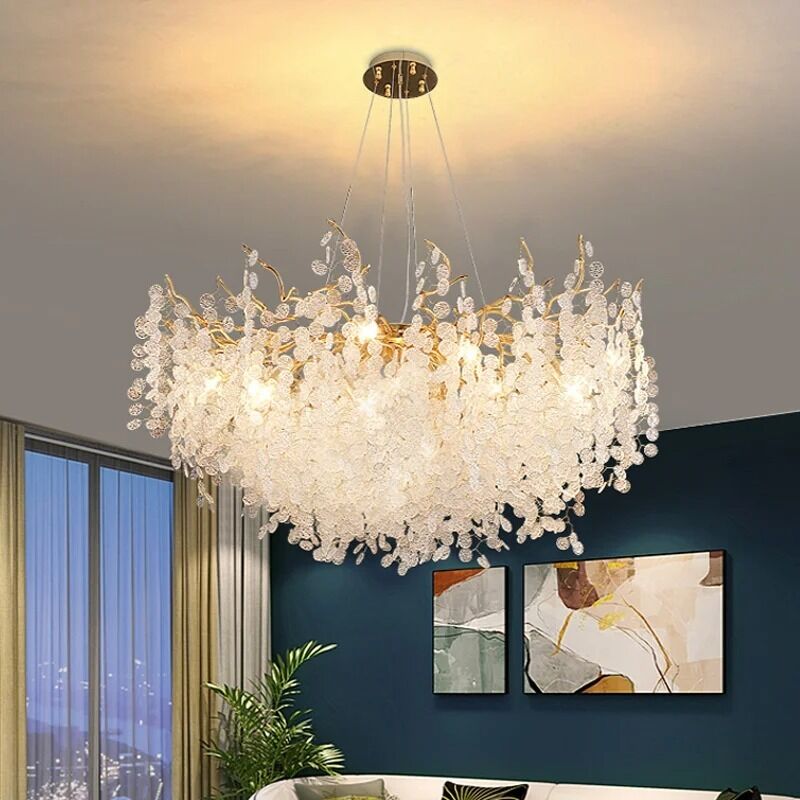 Nordic Ceiling Crystal Chandelier Gold Luxury Pendant Light  （WH-AP-672）
