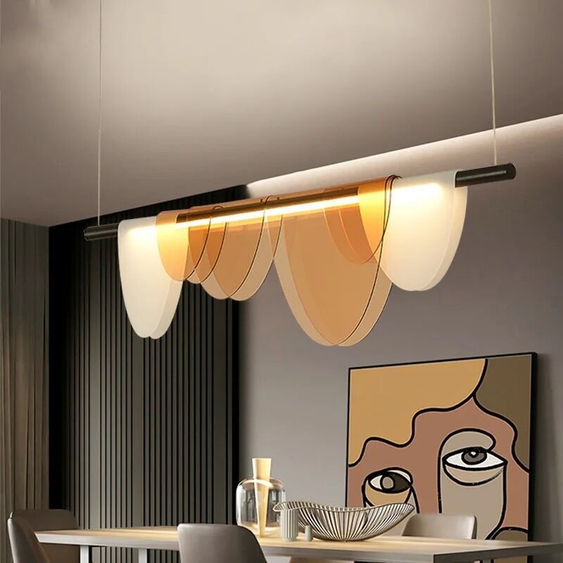 Nordic Blue Amber Acrylic Pendant Lights Living Room Makaron Hanging Lamp（WH-AP-680）