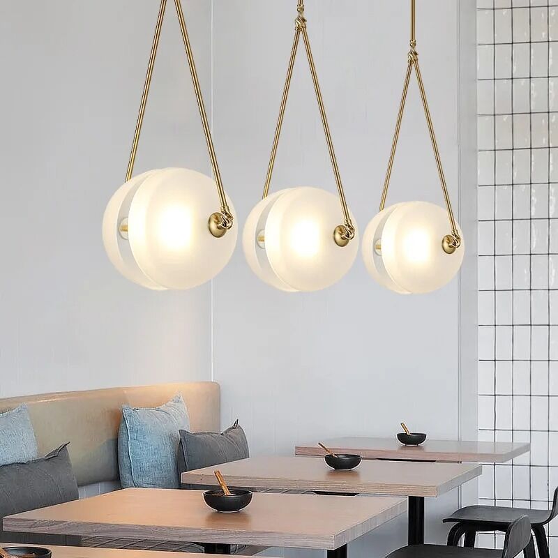LED Milk White Glass Pendant Lamp Nordic Glass Ball Pendant Light （WH-AP-711）