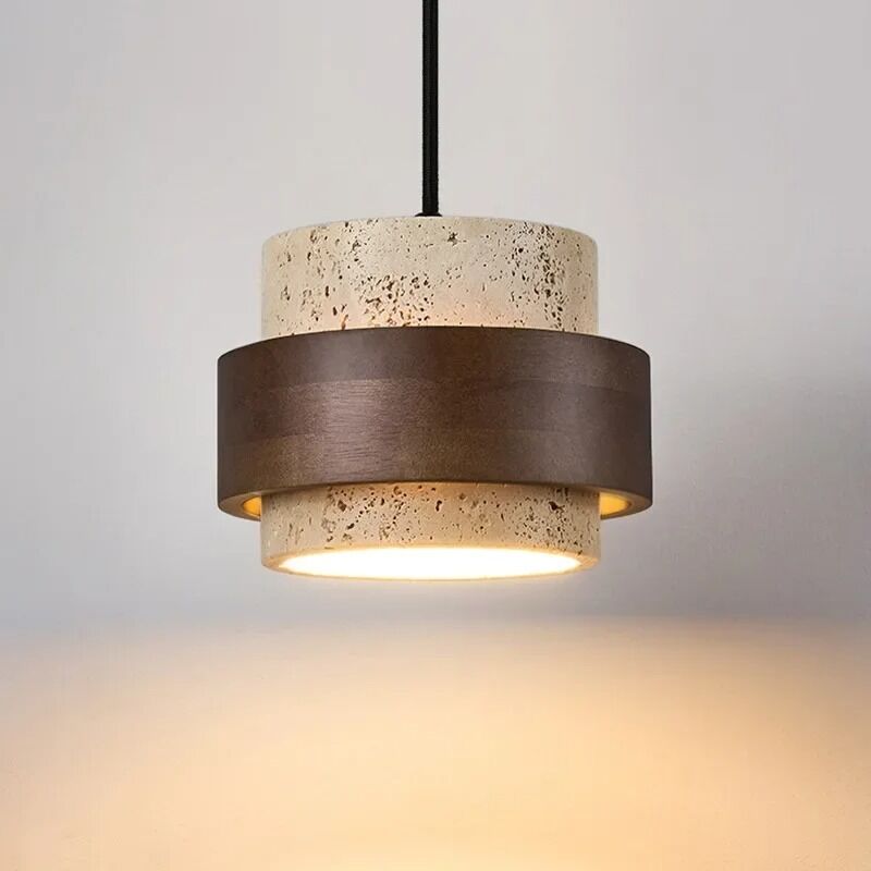 Walnut Pendant Light Indoor LED Travertine Chandelier（WH-AP-714）