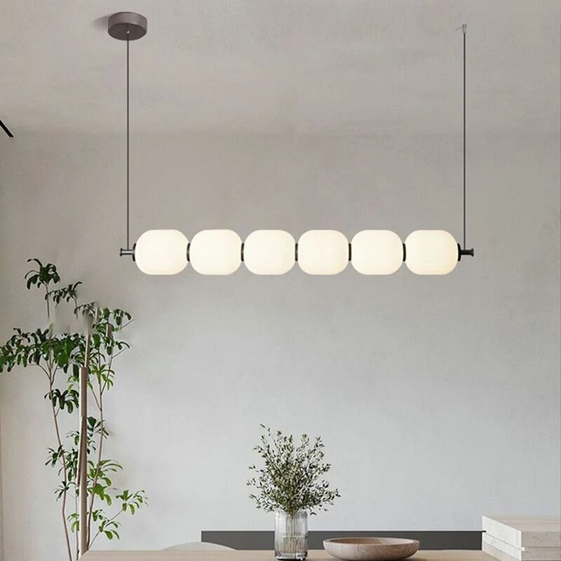 White glass bulb chandelier Long glass pendant lamp (WH-GP-191)