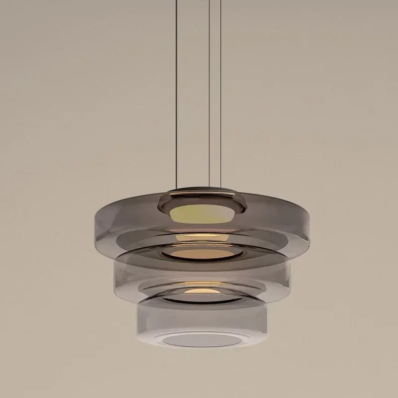 Modern LED Amber Glass Chandelier for Restaurant Bedroom Living Room Bar Pendant Lights (WH-GP-197)