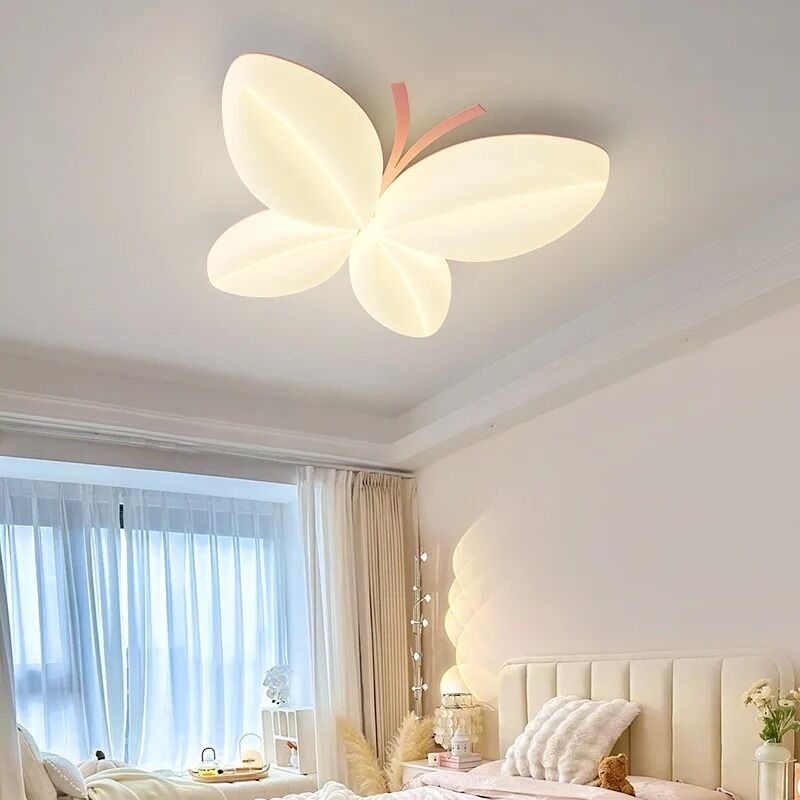 Bedroom Ceiling Lamps Creative Princess Room Little Girl Warm Romantic Butterfly Ceiling Lights(WH-MA-312)