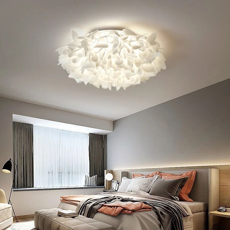 Restaurant Lamp Home Decor Bedroom Living Room Romantic White Flower Ceiling Lights(WH-MA-321)