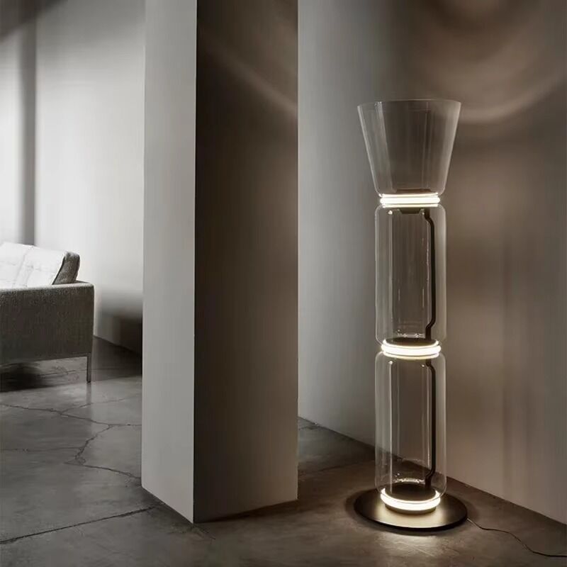 Indoor Decor Standing Light Bedroom Bedside Lamp clear glass LampShade Noctambule Floor Lamp(WH-MFL-192)
