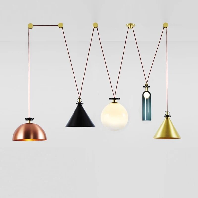 DIY Combined Metal Bedroom Living Dining Table Decor LED Lighting Designer Adjustable Shape Ceiling Pendant Lamp Geometric Shape Art Modern Chandelier (WH-MI-467)