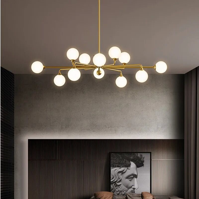 Postmodern chandelier luxury deco gold chandeliers Staggered Glass Globes Chandelier(WH-MI-484)