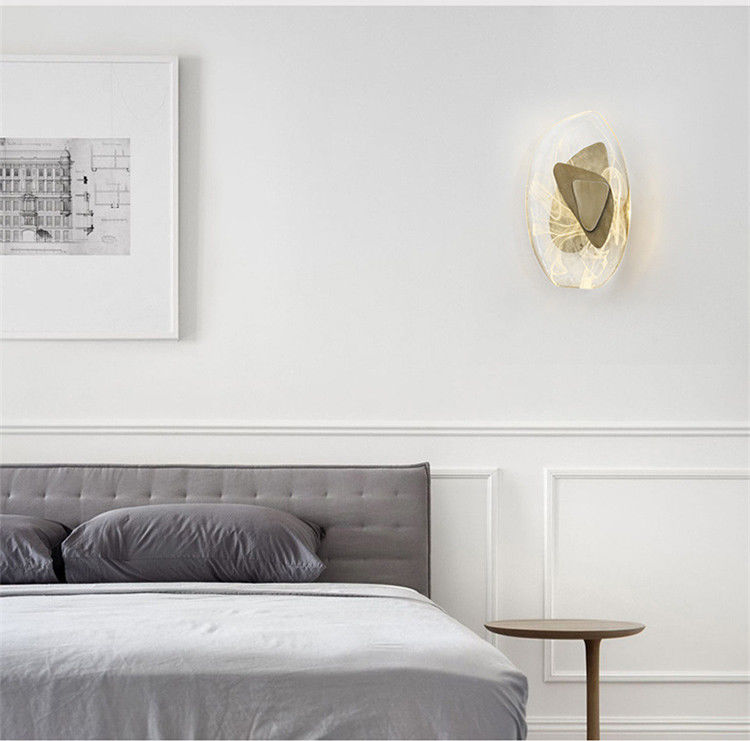 Crystal led wall lamp elegant living room background light bedroom bedside creative aisle wall sconce (WH-OR-47)