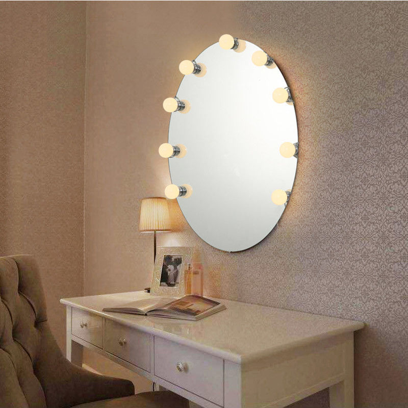 Vanity Backlit LED Mirror Light Lamp Bulbs Whit Make Up For Hollywood usb led light(WH-MR-02)