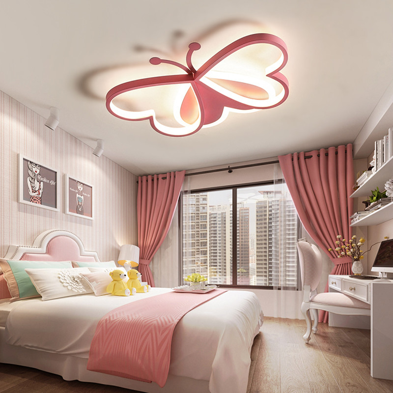 Butterfly Chandelier kids nordic children's room bedroom decor led lamp lights(WH-MA-175)