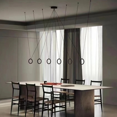 Diseñador italiano lámpara de anillo circular de metal Restaurante Bar Estudio de anillo creativo lámpara colgante ((WH-AP-598)