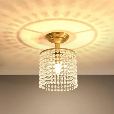 Luz de techo de cristal de lámpara de cristal de oro para pasillos (WH-CA-109)