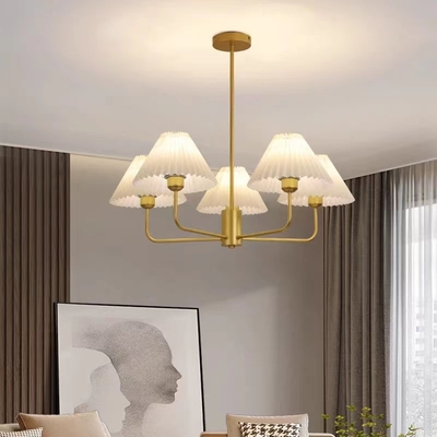 Lámparas de cobre modernas Lámparas de tela blanca Lámparas de oro Lámparas de oro ((WH-AP-581)