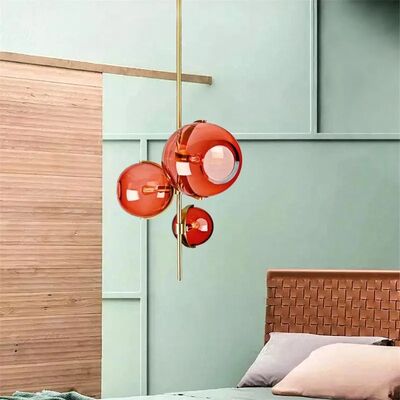 Lámpara de diseño italiano moderna de la tienda de restaurantes de lámpara de lámpara de cristal rojo nórdica Another Day Lámpara de lámpara de luz ((WH-MI-500)