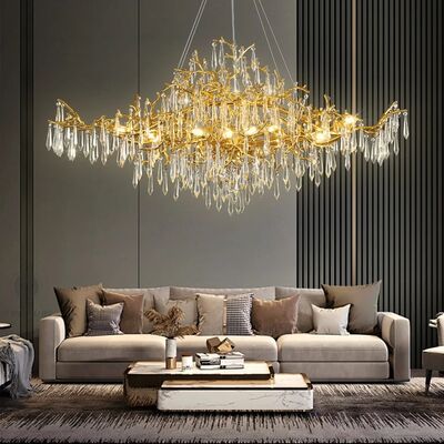 Comedor Salón de estar Dormitorio Lustres de la rama Techo Lustrero de cristal Lustrero de cristal de lujo moderno (WH-CY-259)