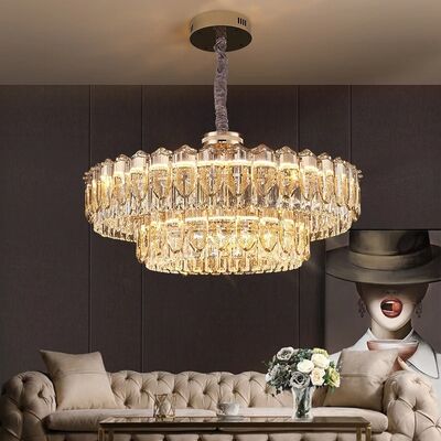 Lámparas de dormitorio de lujo de lujo moderno de cristal de lujo de la lámpara de la villa de la sala de estar de luz colgante (WH-CY-270)